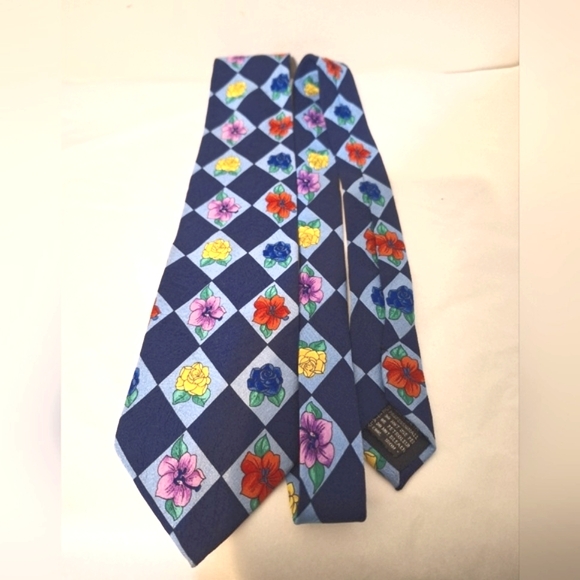VINTAGE Giani VERSACE men's silk floral necktie 80s/90s - Picture 3 of 5